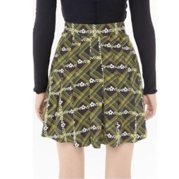 Urban Outfitters Dresses & Skirts - Urban Outfitters Plaid Floral‎ Emerson Print Pleated Wrap Mini Skirt Size Large